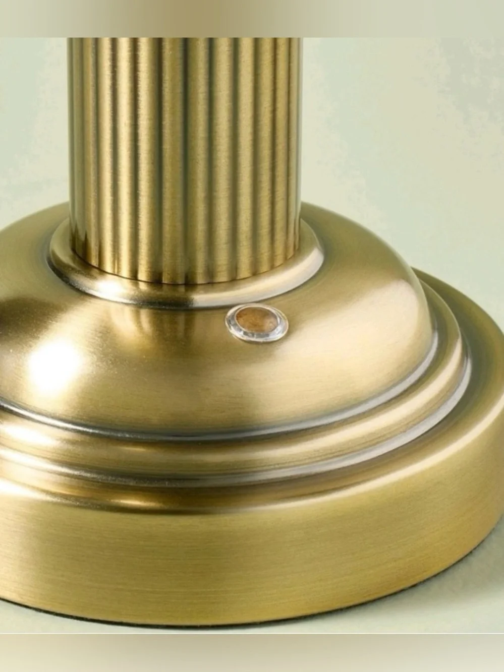 Hearth & Hand 11.5” Fluted Metal Rechargeable Brass Table Lamp - 3 Light Level